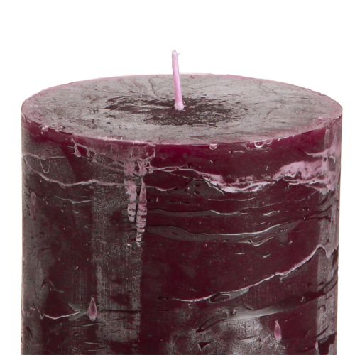 Product Pillar Candles Burgundy Candles Solid Colored 70x100mm 4 pcs