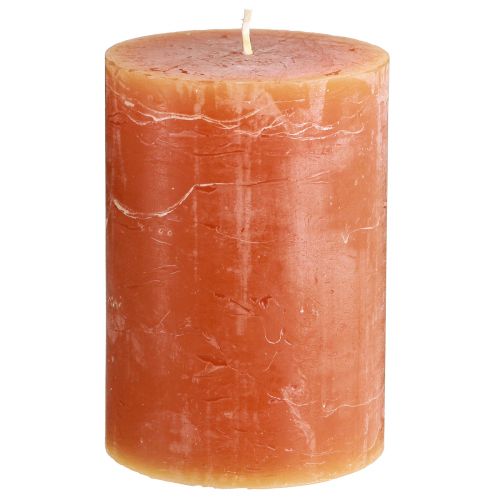 Product Pillar Candles Dark Orange Solid Coloured Sunset 85×120mm 2 pcs