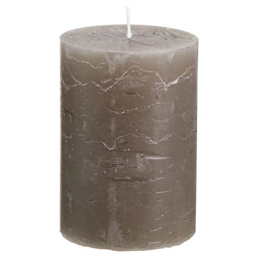 Product Pillar Candles Brown Solid Colored 70x100mm 4 pcs