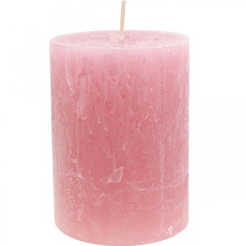 Product Solid colored candles Dusty pink Rustic candle 80×110mm 4pcs