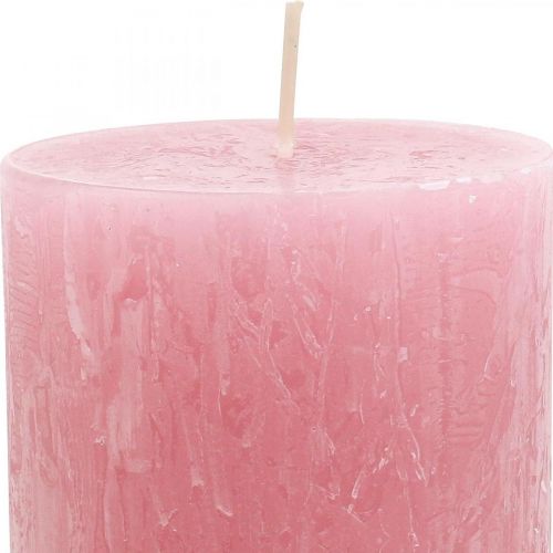 Product Solid colored candles Dusty pink Rustic candle 80×110mm 4pcs