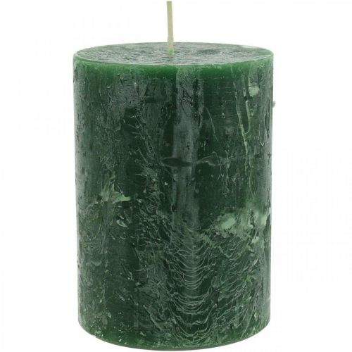 Solid Colored Candles Green Rustic Safe Candle 80×110mm 4 Pcs