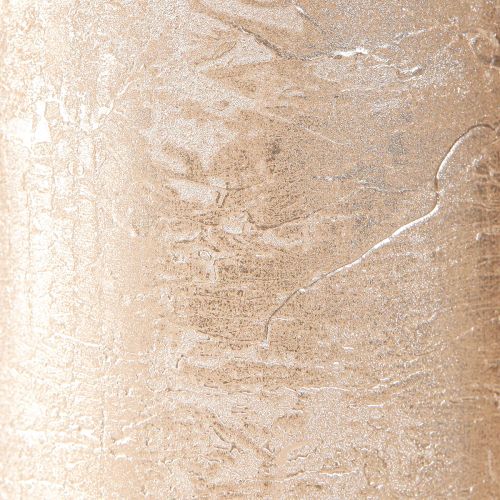Product Pillar Candles Solid Colored Light Gold 85×200mm 2 Pcs