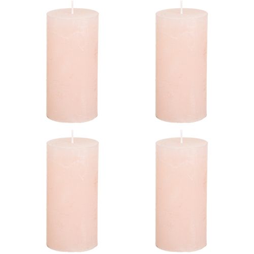 Product Pillar Candles Solid Colored Light Pink Candles Pink 50×100mm 4 Pcs
