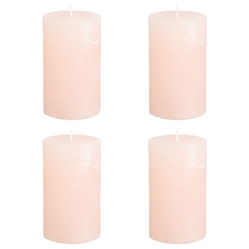 Product Pillar Candles Solid Colored Light Pink Candles Pink 60×100mm 4 Pcs