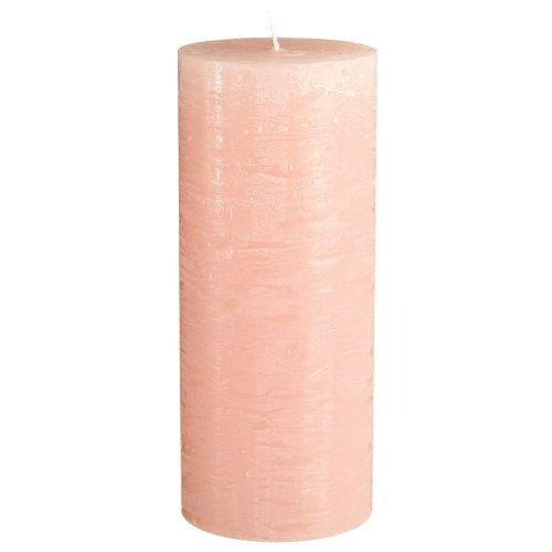 Product Pillar candles dyed light pink candles pink 85×200mm 2pcs