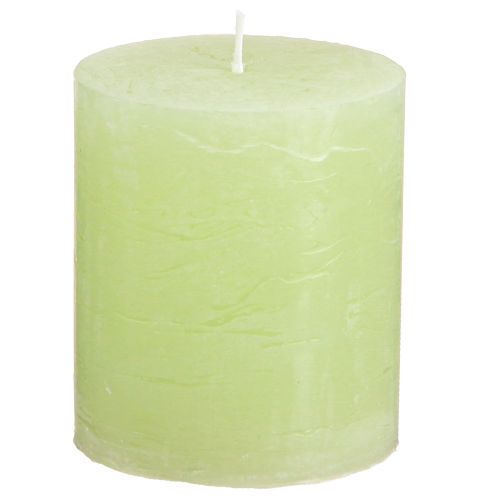 Product Pillar candles colored candles lime green 70×80mm 4 pcs