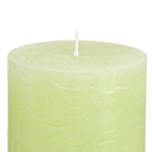 Product Pillar candles colored candles lime green 70×80mm 4 pcs