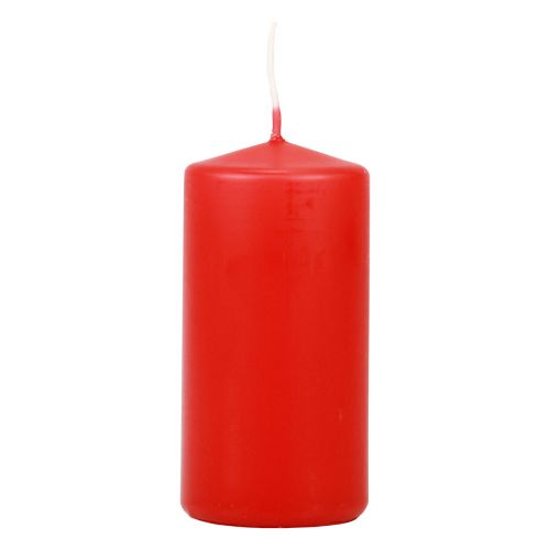 Pillar candles red Advent candles candles red 100/50mm 24pcs
