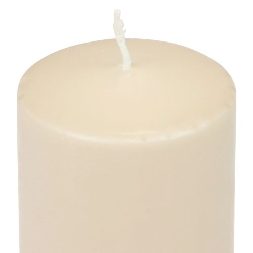 Product PURE pillar candle beige Wenzel candles 130/70mm