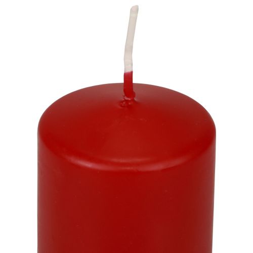 Floristik24 Pillar candles red Advent candles small old red 70/50mm 24 pcs