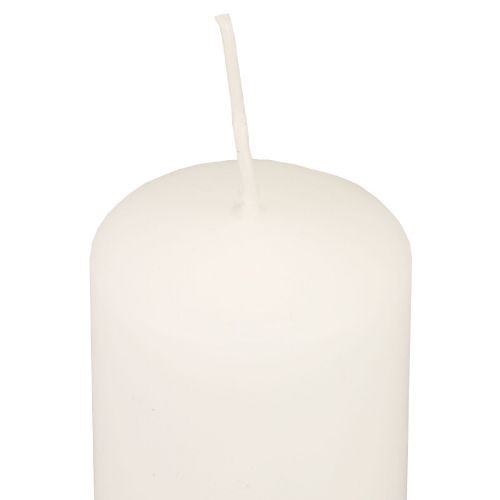 Floristik24 Pillar candles white Advent candles small candles 70/50mm 24 pcs