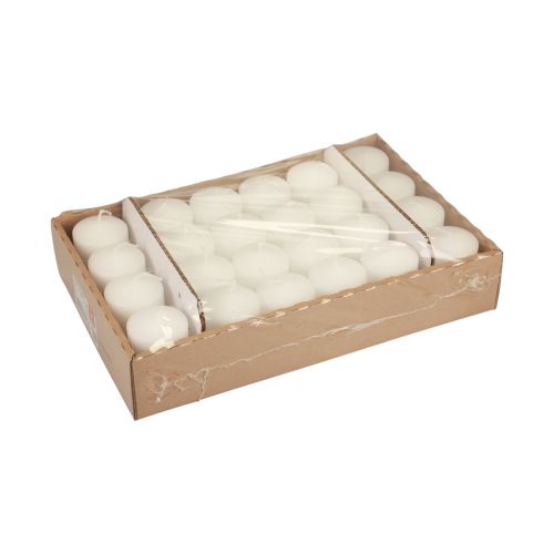 Floristik24 Pillar candles white Advent candles small candles 70/50mm 24 pcs