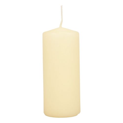 Pillar candles cream Advent candles candles 120/50mm 24pcs