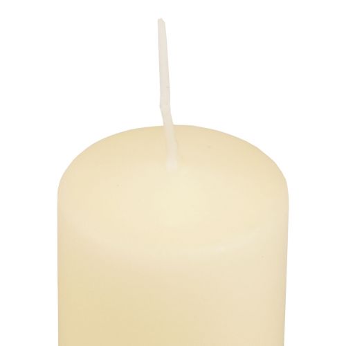 Floristik24 Pillar candles cream Advent candles candles 120/50mm 24 pcs