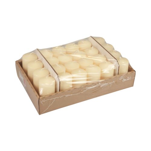 Floristik24 Pillar candles cream Advent candles candles 120/50mm 24 pcs