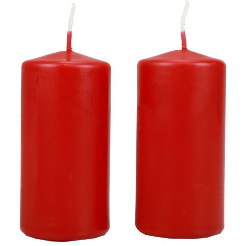 Pillar candles H100 Ø50cm red candles 12pcs