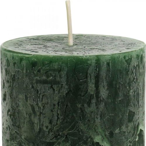 Product Solid Colored Candles Dark Green Pillar Candles 70×110mm 4 Pcs