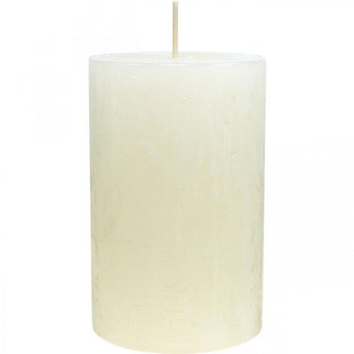 Product Pillar Candles Rustic Solid Colored Advent Candles White 70/110mm 4 Pcs