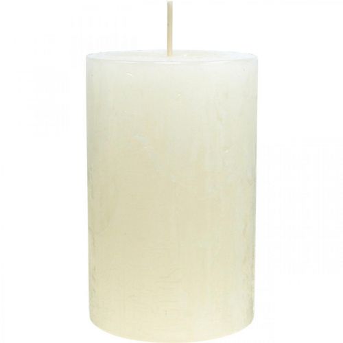 Product Pillar candles Rustic Colored Advent candles white 70/110mm 4pcs