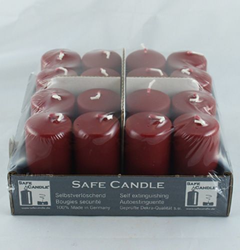 Product Pillar candles 80/40 16pcs. antique red