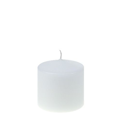 Floristik24 Pillar candle 80/80 white 6pcs