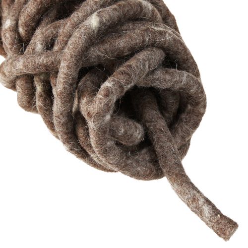 Product Stylo cord felt cord sheep&#39;s wool felted brown 10mm 15m