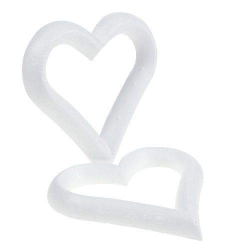 Product Styrofoam heart open 18cm 2pcs