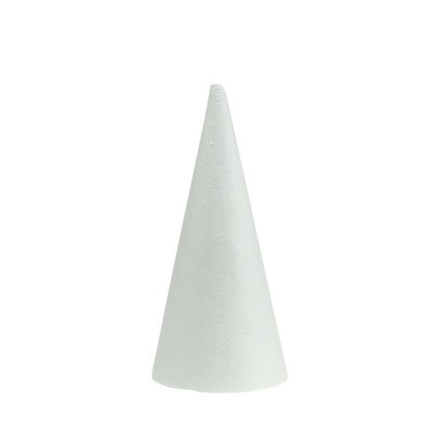 Floristik24 Styrofoam cone white 20cm x 9cm 5pcs