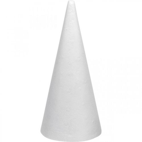 Product Styrofoam cone white 26cm x12cm 5pcs