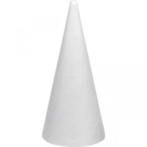 Product Styrofoam cone white 26cm x12cm 5 pcs