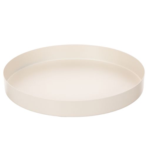 Round Metal Tray Decorative Bowl for Home Accessories 20cm Taupe buy online | Floristik24.co.uk