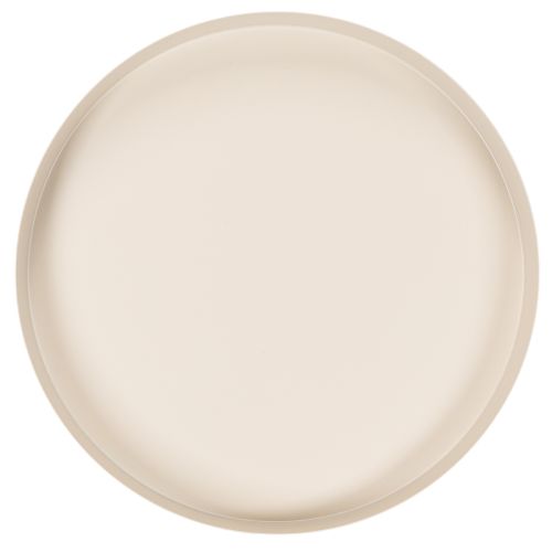 Round Metal Tray Decorative Bowl for Home Accessories 20cm Taupe | Floristik24.co.uk