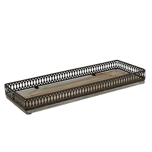 Tray square 36cm x 13cm H4cm Natural 1p