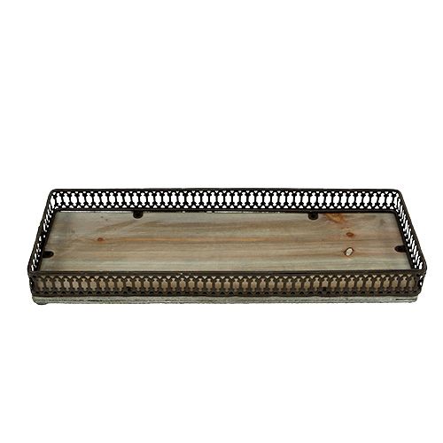 Floristik24 Tray square 36cm x 13cm H4cm Natural 1p