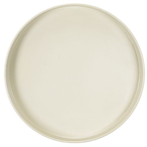 Metal Decorative Tray with Stand for Candles and Figures, 20cm, Beige-Grey | Floristik24.co.uk