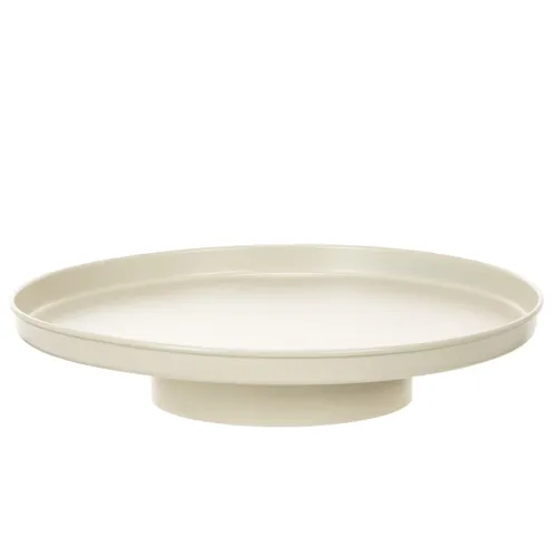 Metal Tray 30 cm Beige Decorative Base for Indoor Plants and Accessories buy online | Floristik24.co.uk