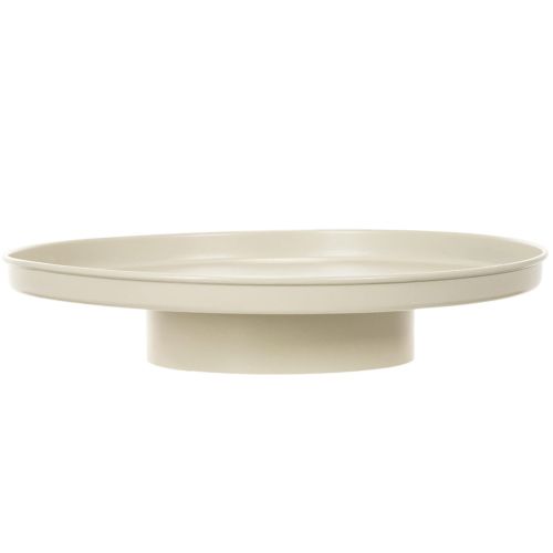 Beige Metal Tray 30 cm for Decorative Arrangements | Floristik24.co.uk