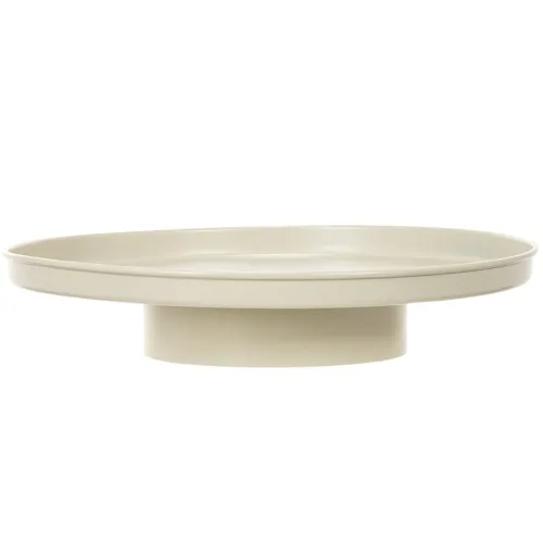 Metal Tray 30 cm Beige Decorative Base for Indoor Plants and Accessories | Floristik24.co.uk
