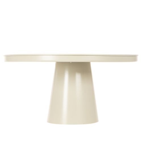 Round Beige Metal Decorative Plate with Elevated Base, 40 cm | Floristik24.co.uk