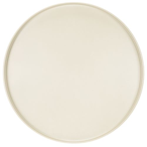 Round Metal Decorative Plate 41 cm Beige for Indoor Table Display | Floristik24.co.uk