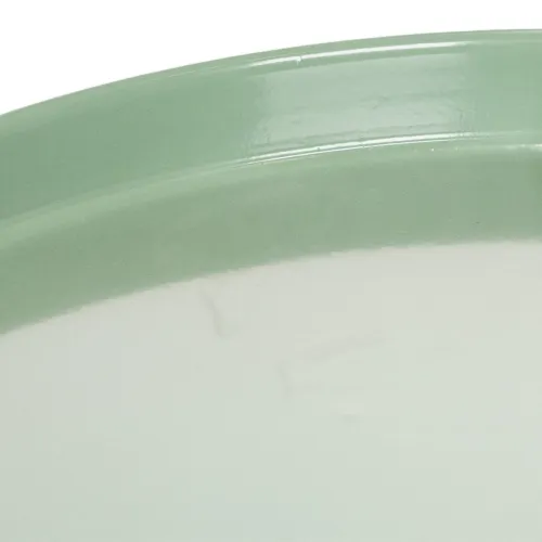 Round Green Metal Decorative Plate with Base – 30cm | Floristik24.co.uk