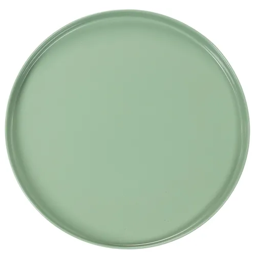 Round Green Metal Decorative Plate with Base – 30cm | Floristik24.co.uk