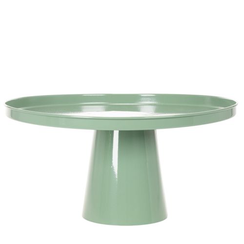 Round Green Metal Decorative Table with High Edge 40 cm | Floristik24.co.uk