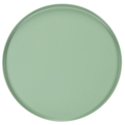 Round Green Metal Decorative Table with High Edge 40 cm | Floristik24.co.uk