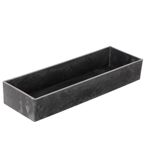 Rectangular Decorative Tray with Handles in Anthracite, 32cm
