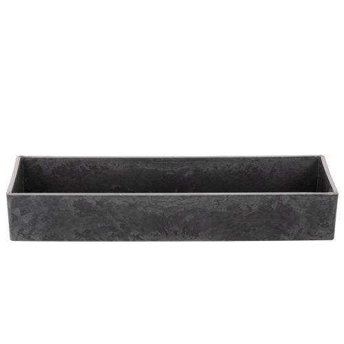 Rectangular Decorative Tray with Handles in Anthracite, 32cm | Floristik24.co.uk