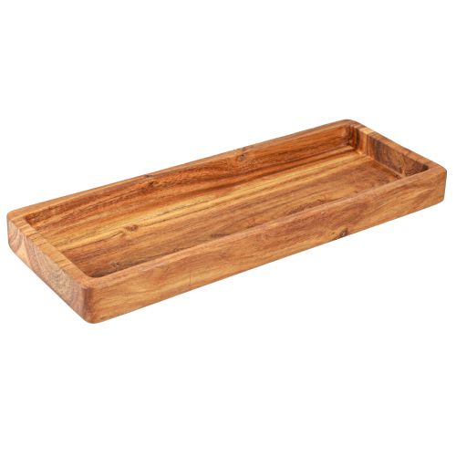 Tray rectangular made of wood acacia oiled 40x15x4cm