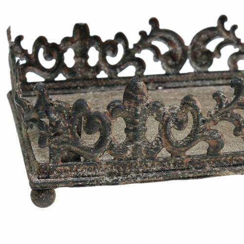 Floristik24 Decorative tray antique brown 2pcs