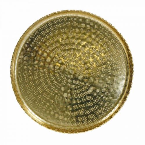 Floristik24 Decorative tray, metal plate oriental, table decoration Ø25cm